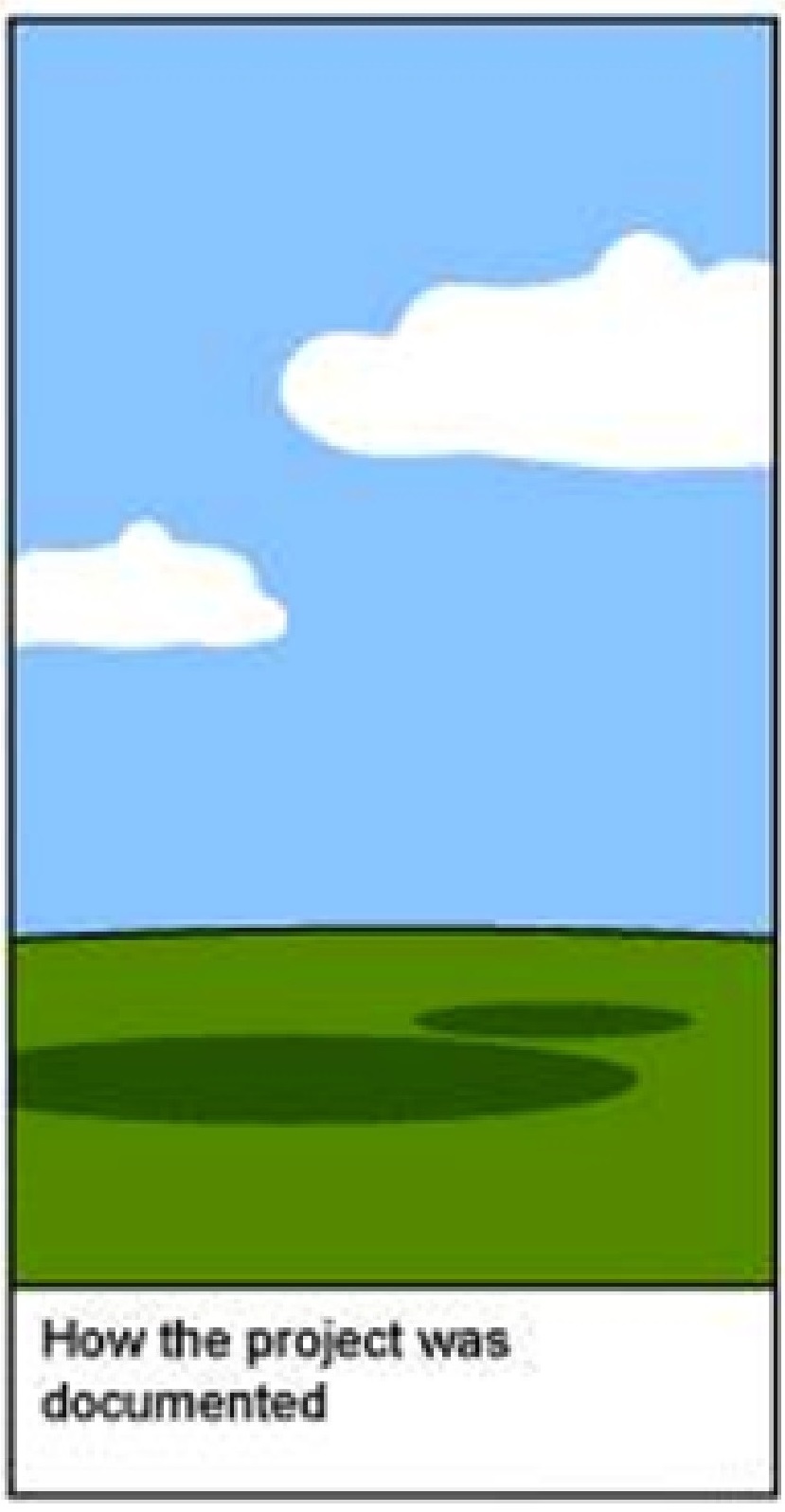 How the project was documented - empty landscape illustration