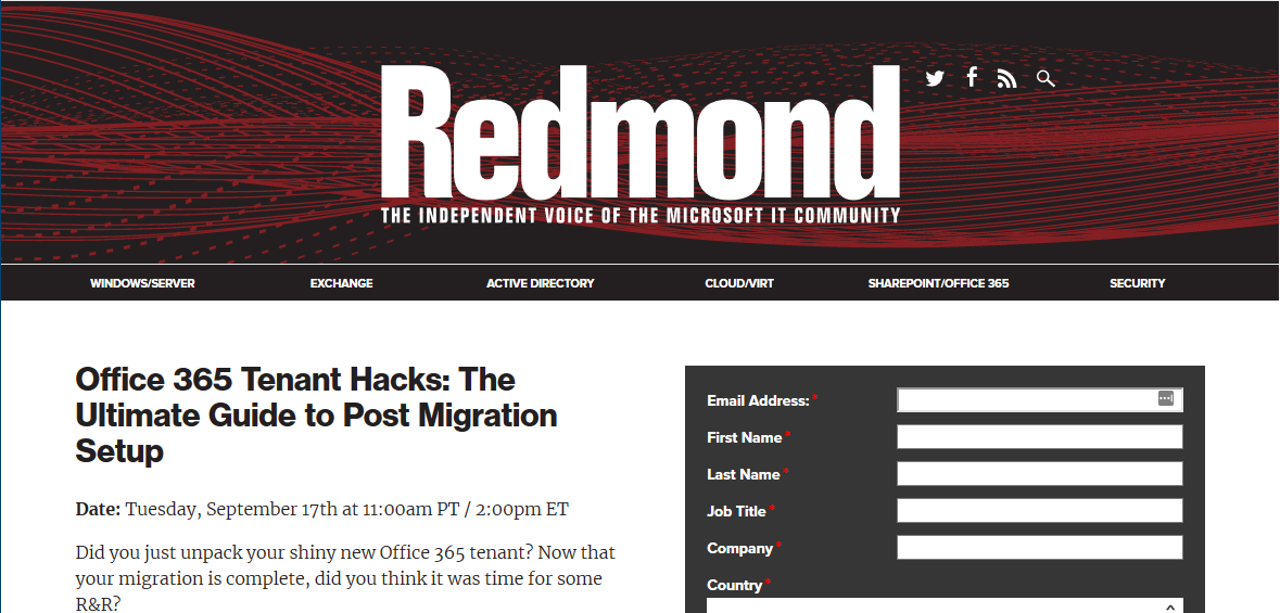 Office 365 Tenant Hacks webcast