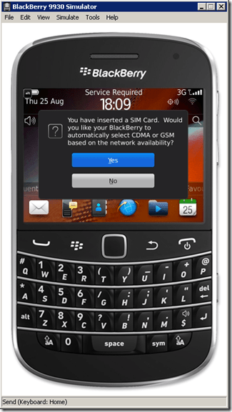 BlackBerry Device Simulator