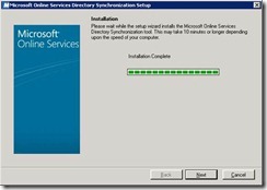DirSync Install Screenshots
