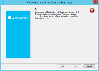 msiexec returned 1618 msiexec returned 1618