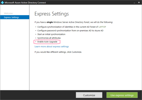 AADConnect Auto Upgrade